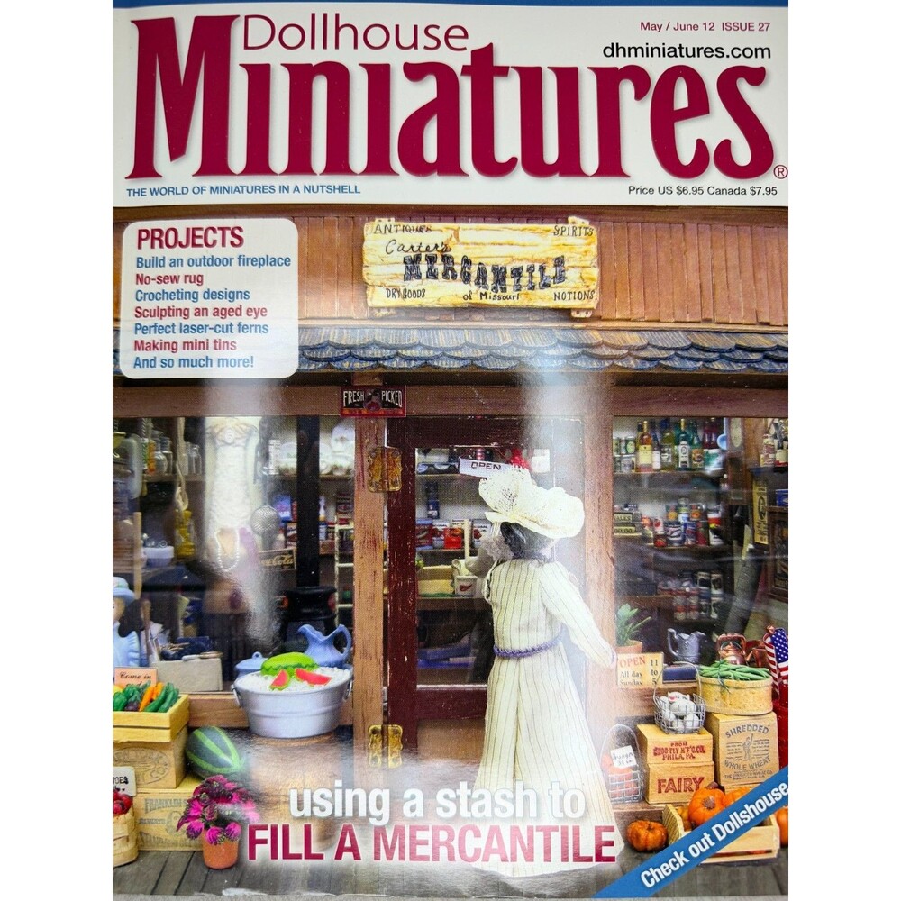 Lot of 4 Dollhouse Miniatures Magazines Jan - Aug 2012 Issues 25-28 Education